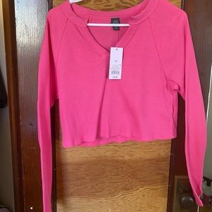 Wild Fable Pink Waffle Tee